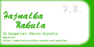 hajnalka makula business card